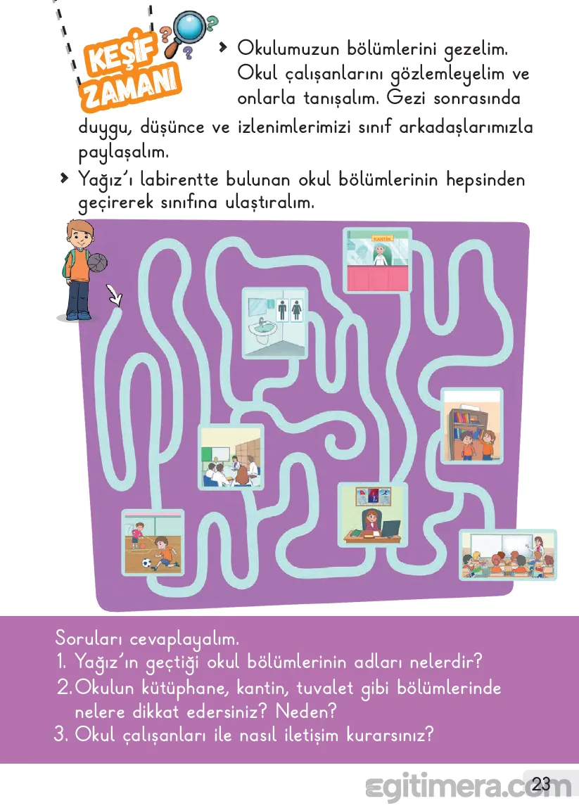 1. Sınıf Hayat Bilgisi Ders Kitabı Cevapları Sayfa 23 – MEB Yayınları