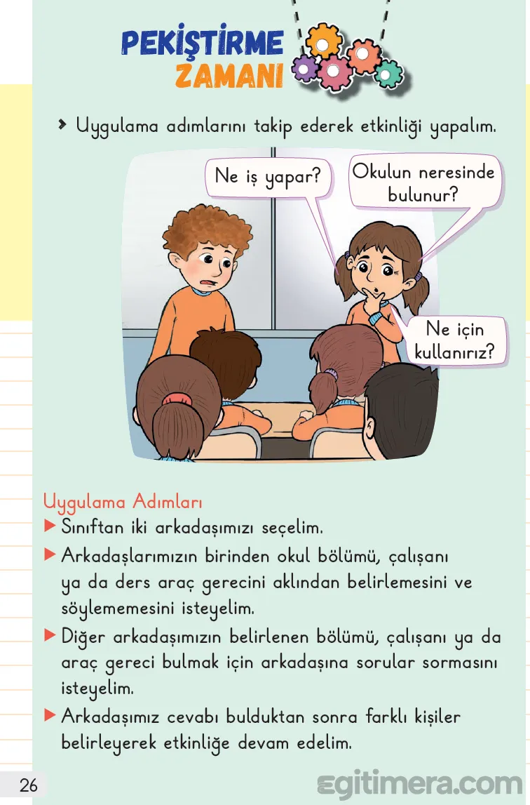 1. Sınıf Hayat Bilgisi Ders Kitabı Cevapları Sayfa 26 – MEB Yayınları