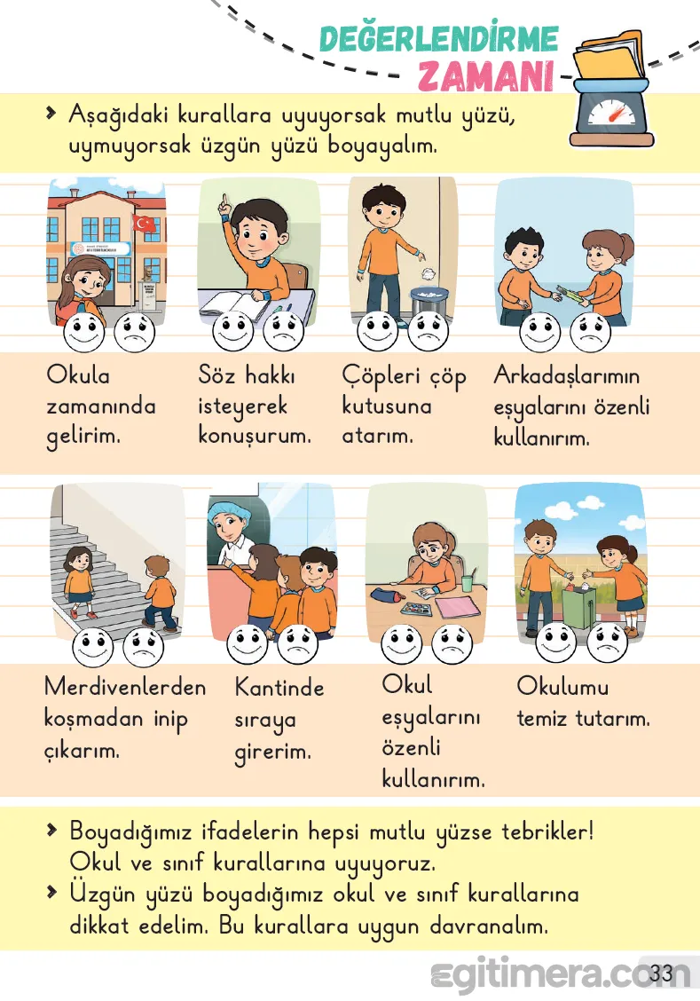 1. Sınıf Hayat Bilgisi Ders Kitabı Cevapları Sayfa 32-33 – MEB Yayınları