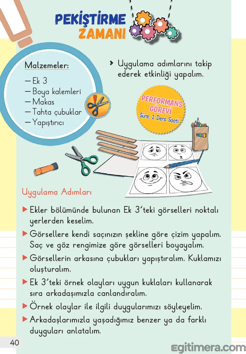 1. Sınıf Hayat Bilgisi Ders Kitabı Cevapları Sayfa 40-41 – MEB Yayınları