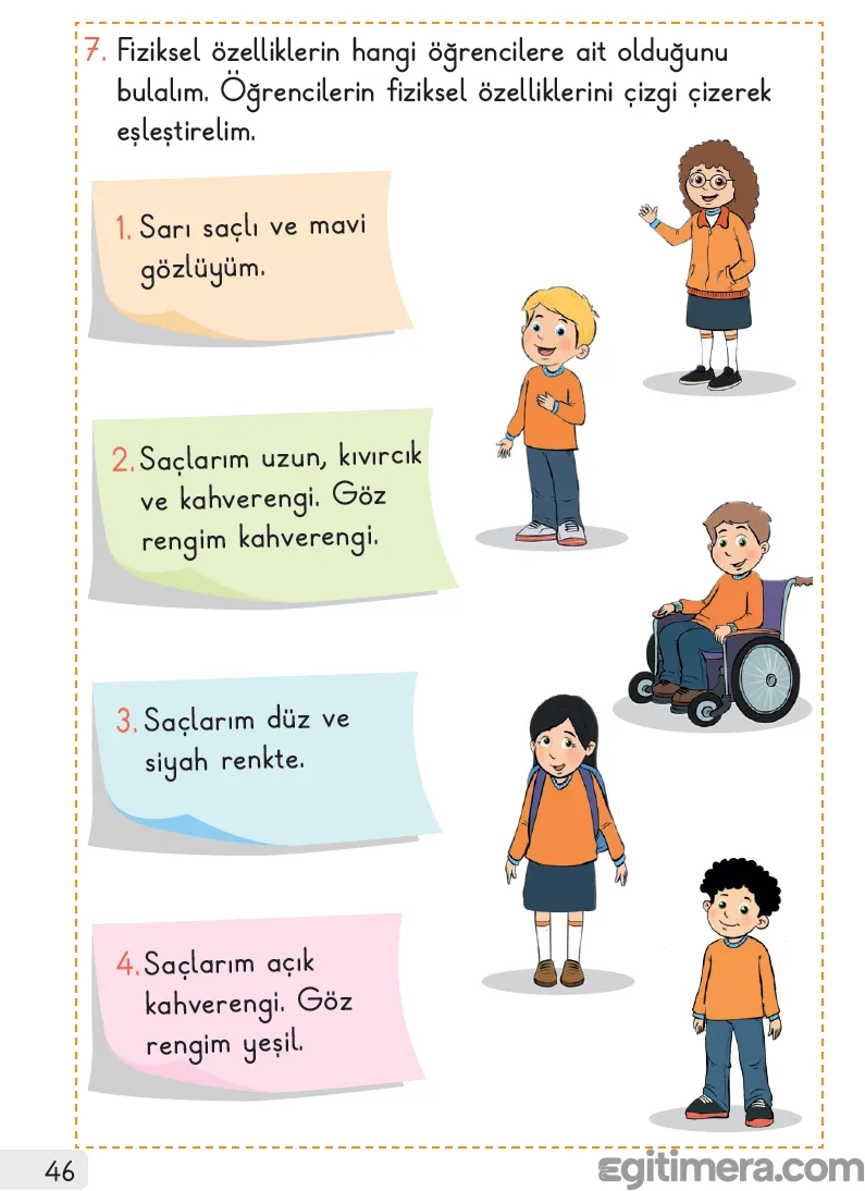 1. Sınıf Hayat Bilgisi Ders Kitabı Cevapları Sayfa 46 – MEB Yayınları