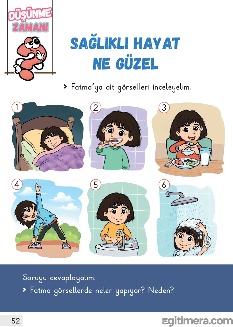 1. Sınıf Hayat Bilgisi Ders Kitabı Cevapları Sayfa 52 – MEB Yayınları