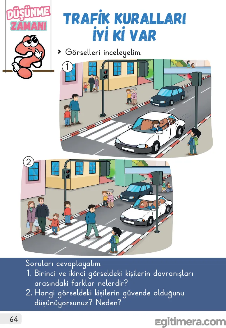 1. Sınıf Hayat Bilgisi Ders Kitabı Cevapları Sayfa 64 – MEB Yayınları